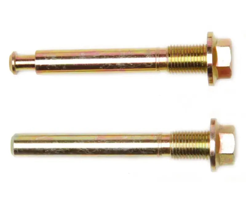 Two gold-colored metal bolts for H15195 Raybestos Hardware, durable raybestos hardware