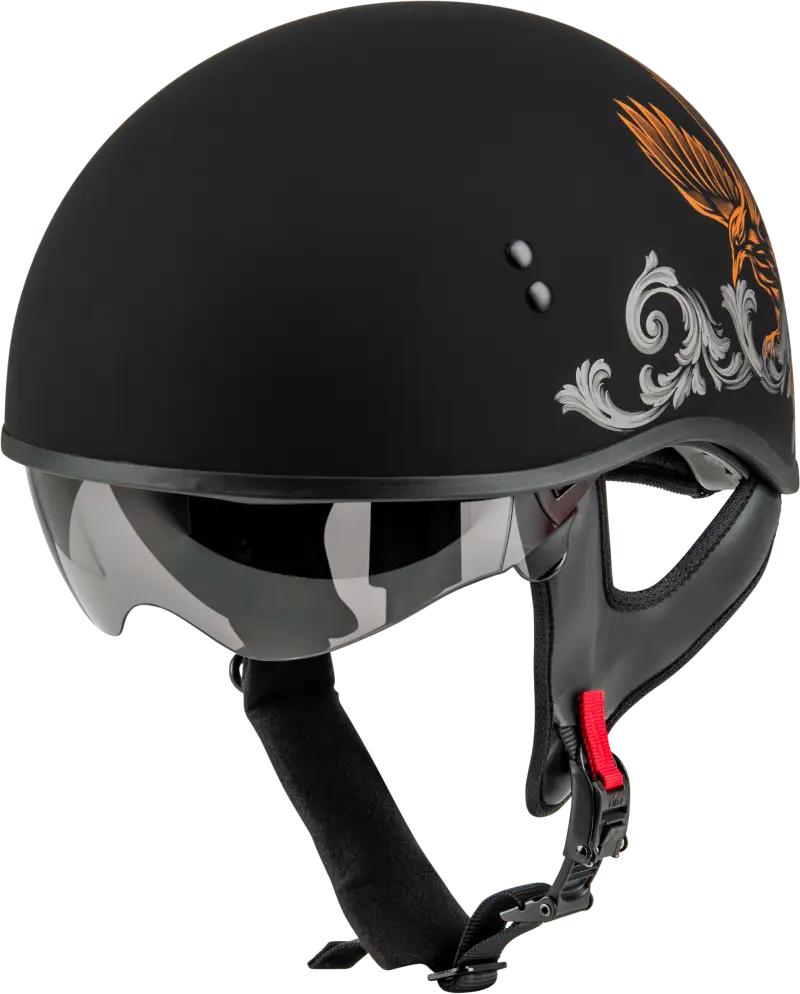 Black Corvus helmet with eagle design for the HH-65 Corvus helmet series