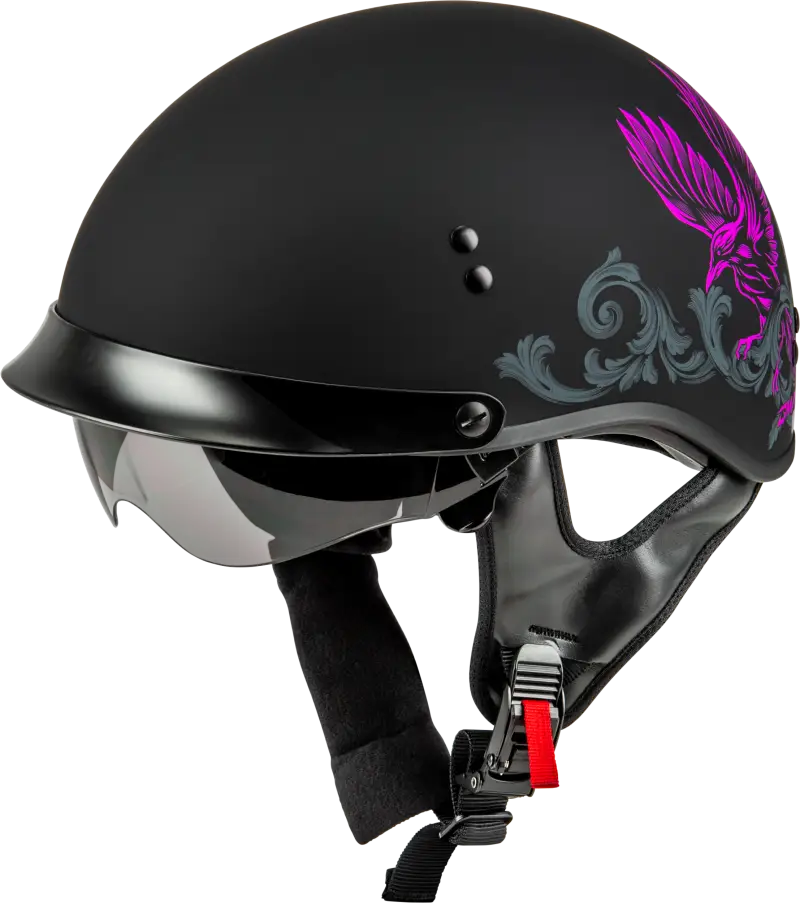 H96510963 Hh 65 Corvus Helmet W/Peak Matte Black/Purple/Grey Xs - HH-65