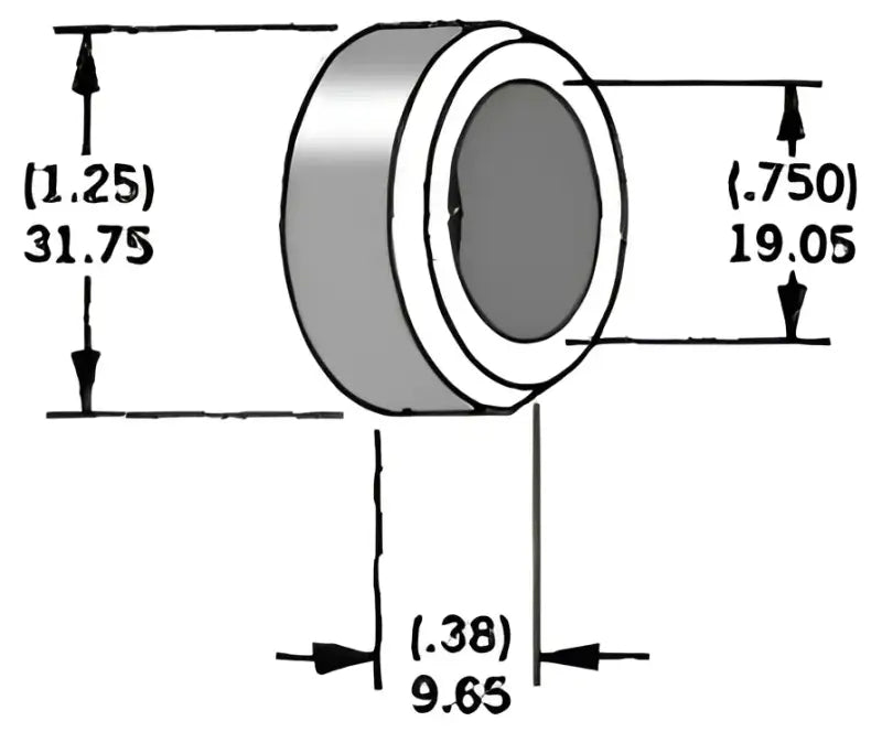 Axle Spacer Zinc 43358-83A 3/4"X0.38"