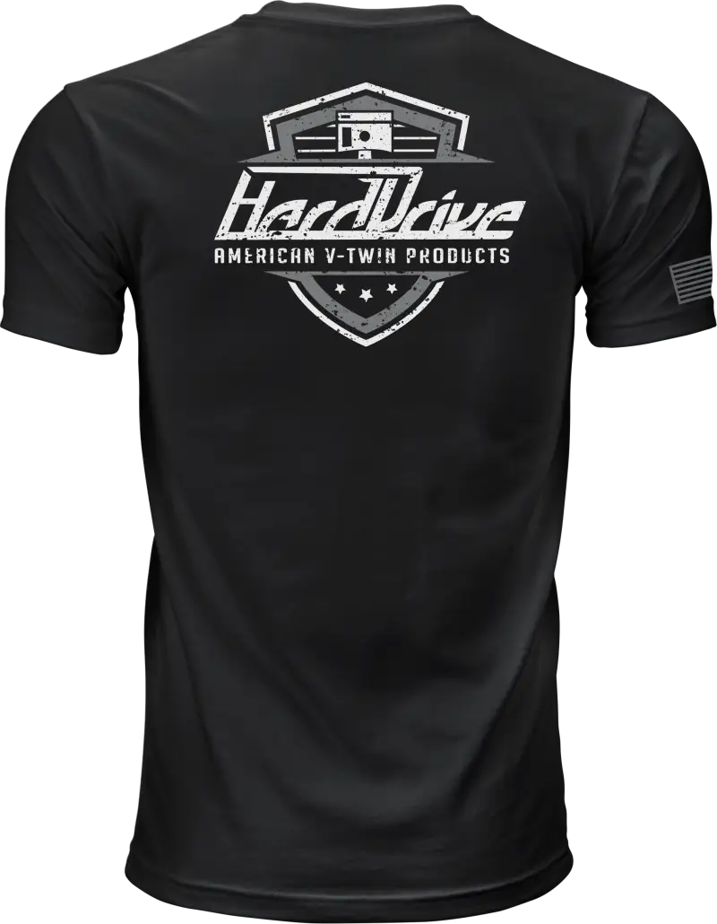 Harddrive Shield Tee Black/White Lg - HARDDRIVE