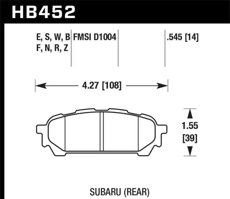 Hawk Performance HB452F.545