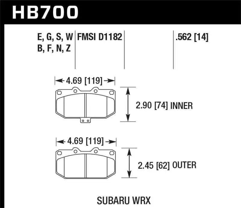 Hawk Performance HB700N.562