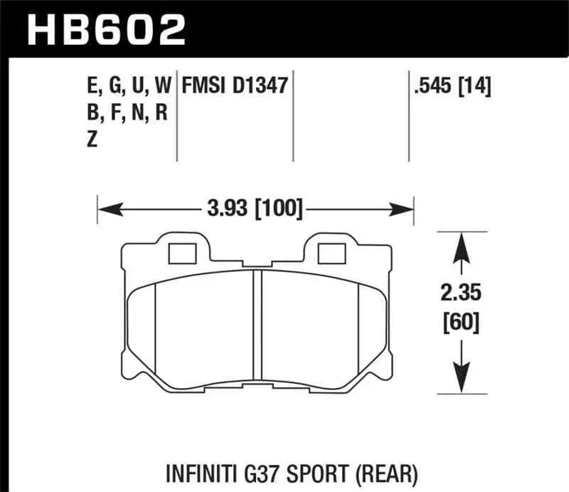 Hawk Performance HB602U.545