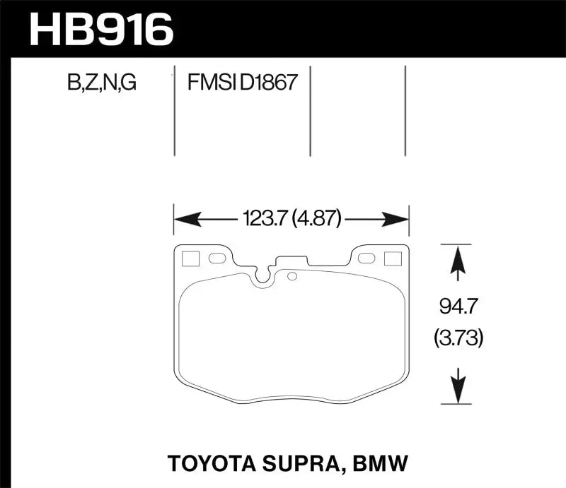 Hawk 2020 Toyota Supra / 19-20 BMW Z4 HP+ Street Front Brake Pads - Enhancing stopping power with high performance street compound, durable with less brake dust, ideal for RV, Automotive, Powersports, off-road, marine, exterior, truck accessories, interior, truck bed, RV parts, Truck & Automotive, Parts, Brakes, Rotors & Pads, AVADA - Best Sellers
