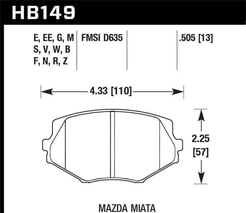 Hawk Performance HB149F.505