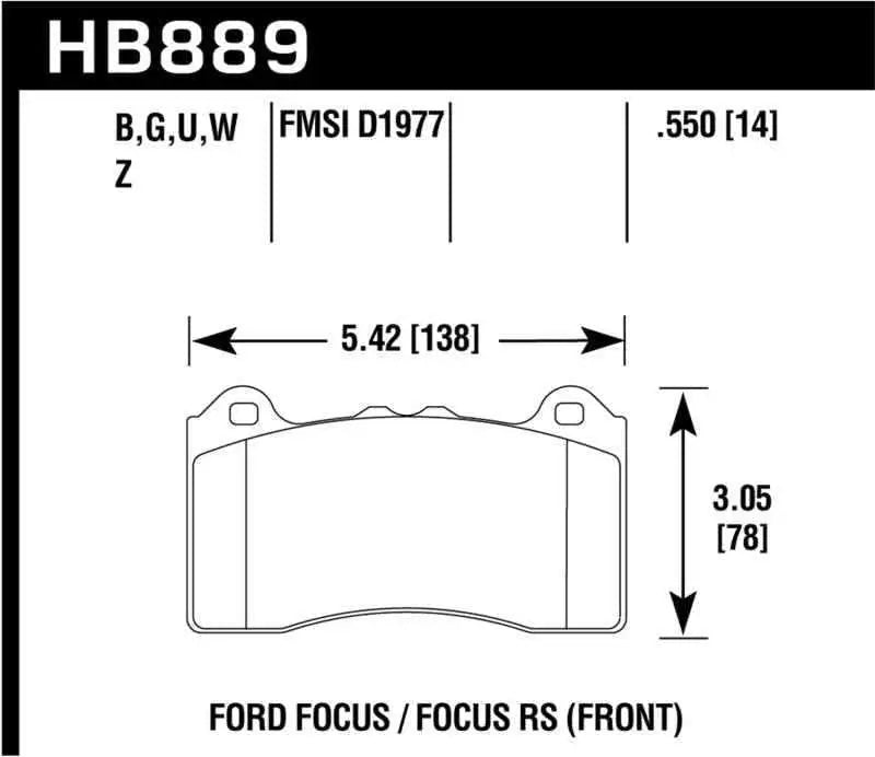 Hawk Performance HB889N.550