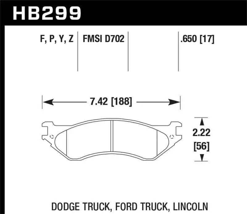 Hawk Performance HB299F.650
