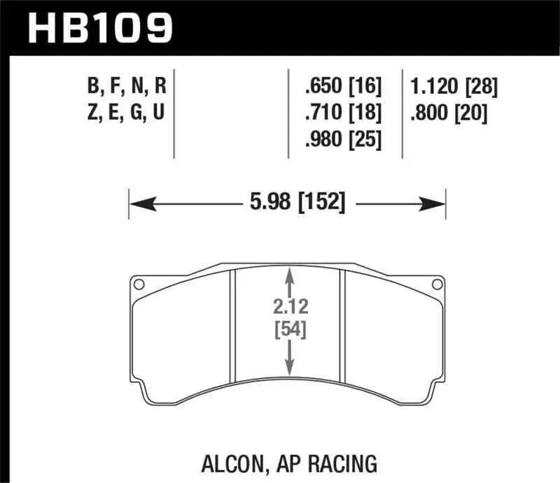 Hawk Performance HB109F.710