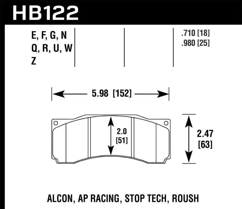 Hawk Performance Hawk StopTech ST-60 Caliper Performance Ceramic Street Brake Pads