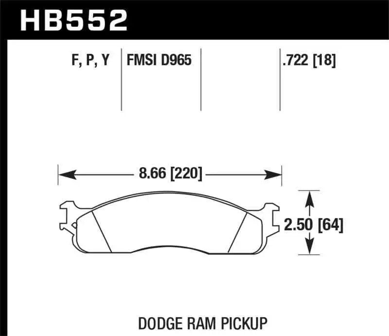 Hawk Performance HB552P.722
