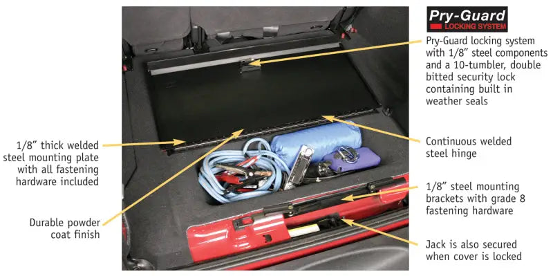 Tuffy 07-18 Jeep Wrangler Jk Cubby Cover W/ Key Lock - Tuffy Products
