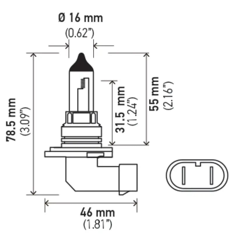 Hella 9006 12V 55W Xen White Bulb (Pair) - Powersports