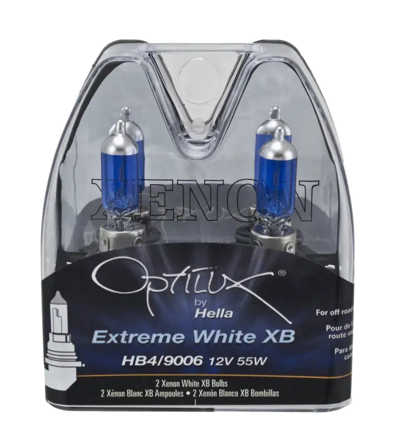 Hella 9006 12V 55W Xen White Bulb (Pair) - Powersports