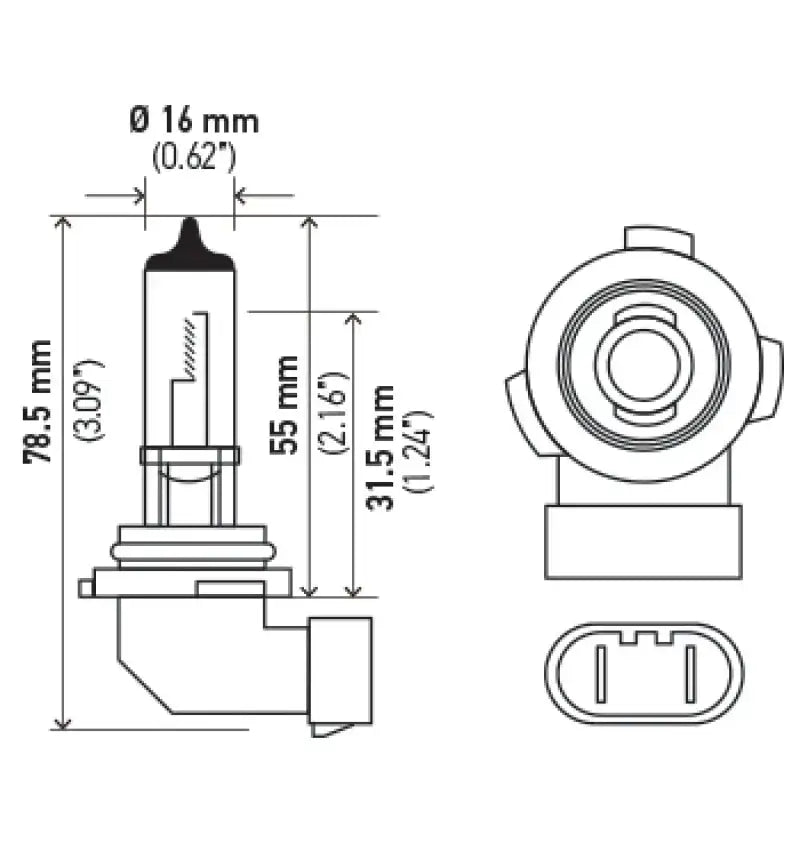 Hella H10 12V 65W Xen White Bulb (Pair) - Truck & Automotive