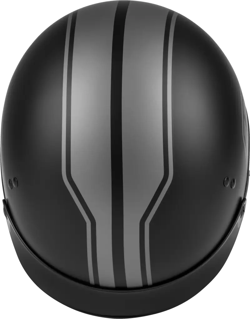 Hh 65 Half Helmet Full Dressed Twin Matte Black/Silver Sm