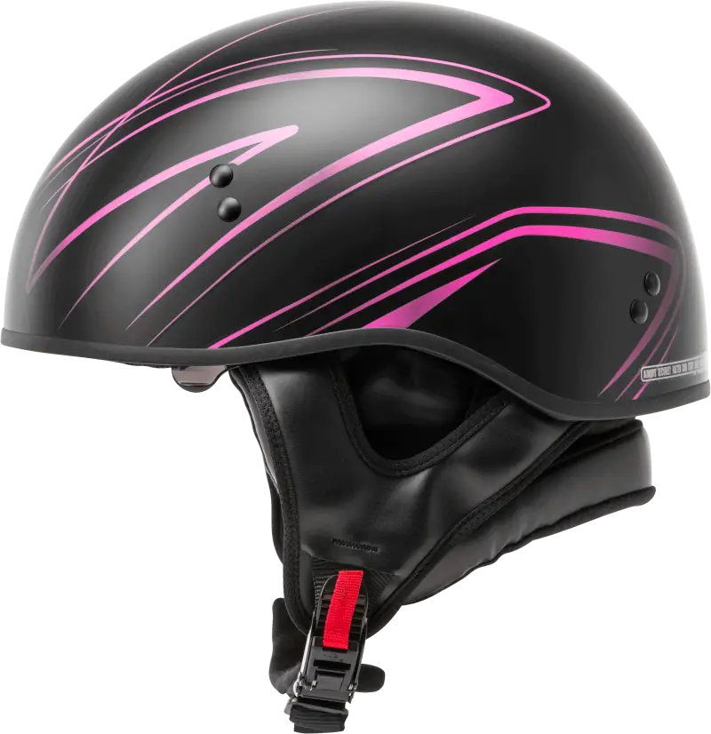 Hh 65 Half Helmet Torque Naked Matte Black/Pink Xs