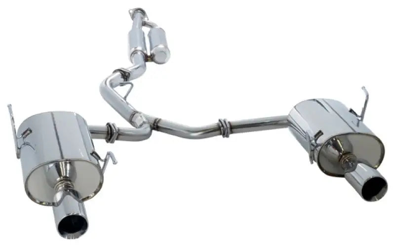HKS Legamax Premium chrome dual-exhaust for Forester SJG FA20T