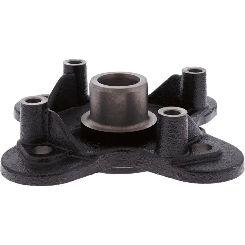 Black metal machinery part.