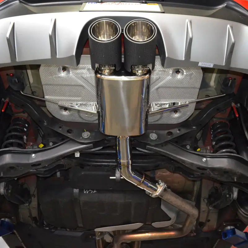 Shiny stainless steel Hyundai Veloster performance stainless steel exhaust system image