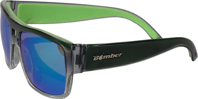 Ire104-Gm-Gf Bomber Irie Bomb Floating Eyewear Crystal Smoke W/Grn Mirror