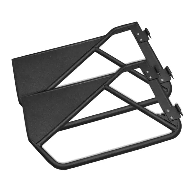 Black metal door frames on JL04FD Trailfx JL 18-19 Front Tubular Door