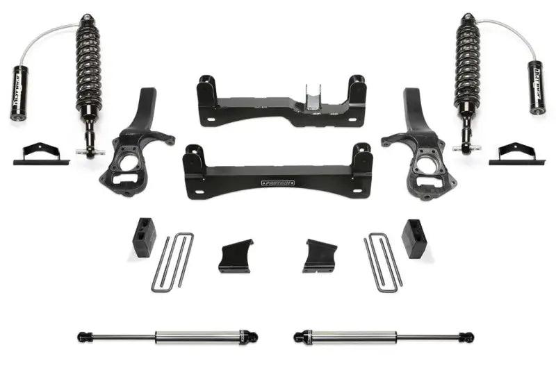 K1198DL Fabtech 4' Perf Sys W/ Dl 2.5 Resi & 2.25 2
