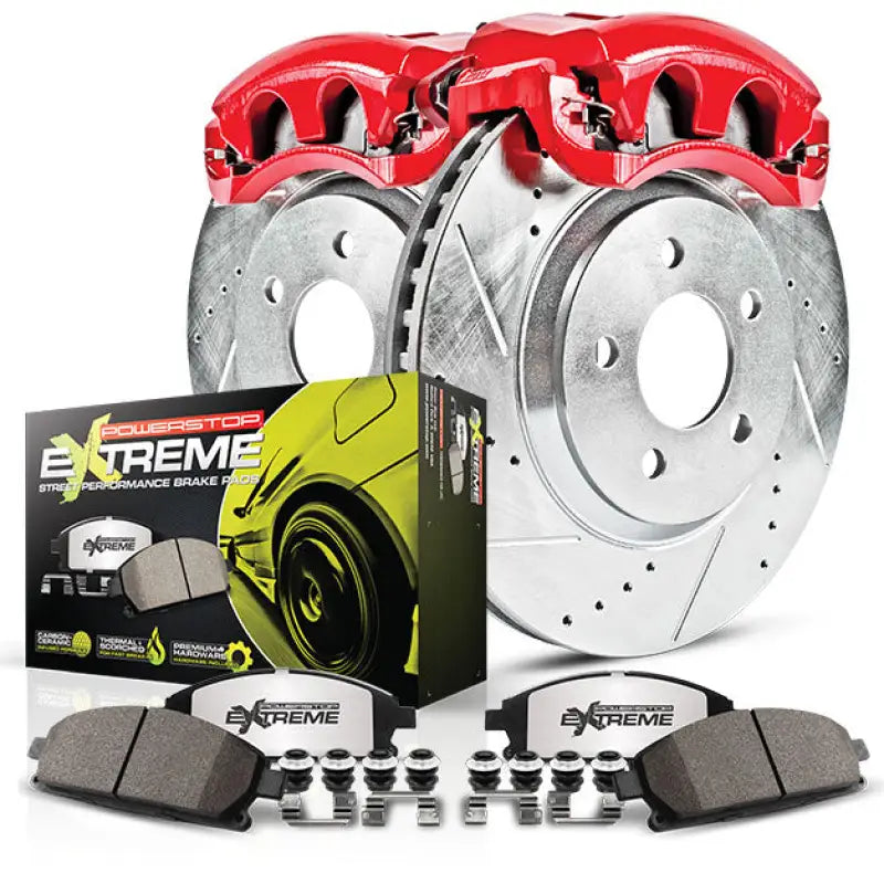Car brake kit featuring K1894-36 Powerstop 1-Click for easy stopping power