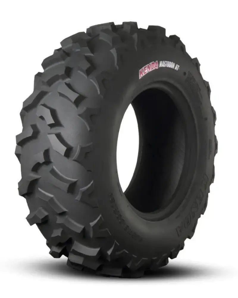 Black all-terrain tire from Kenda K3201 Mastodon HT series for off-road fun