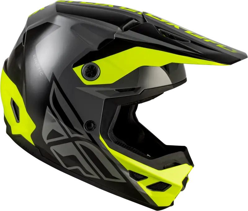 Kinetic Crest Helmet Grey/Black/Hi Vis Xl - FLY RACING