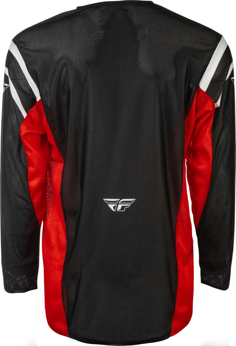 Kinetic Mesh Center Jersey Black/White/Red Lg - FLY RACING