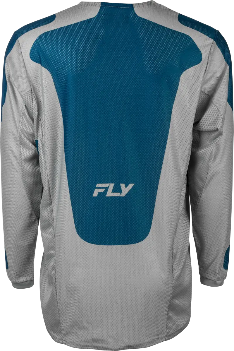 Kinetic Mesh Sym Jersey Grey/Blue Sm - FLY RACING