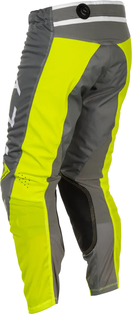 Kinetic Mesh Center Pants Grey/White/Hi Vis Sz 34 - FLY RACING