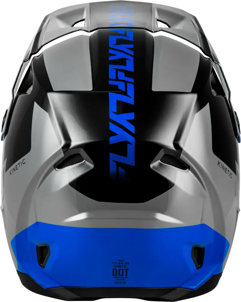 Kinetic Crest Helmet Grey/Black/Blue 2x - FLY RACING