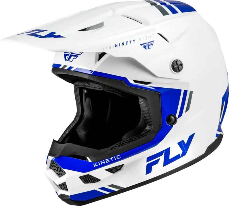 Kinetic Verdict Helmet White/Blue/Grey Xl - FLY RACING