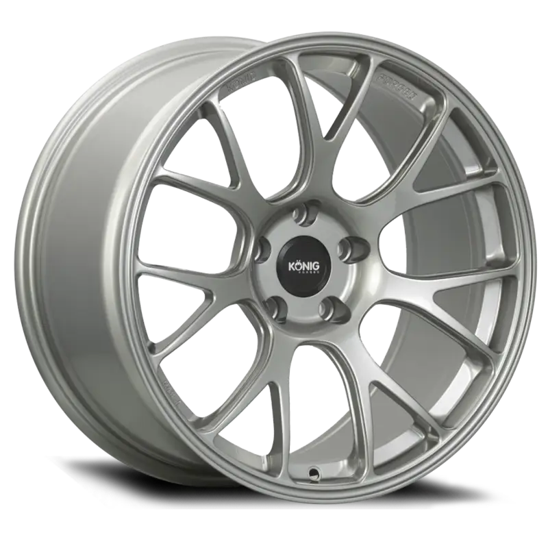 Silver multi-spoke Konig Forged F1M wheel 17x9 4x100 et45 ash silver