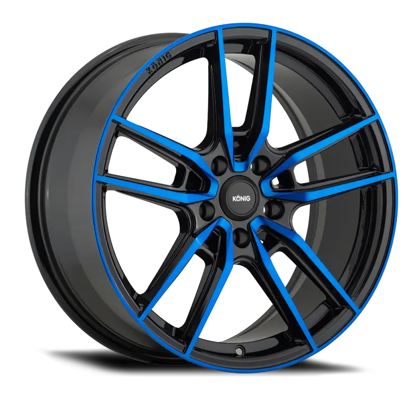 Konig Myth 18x8 5x108 ET43 Gloss Black w/ Blue Tinted Clearcoat - MY8850843F