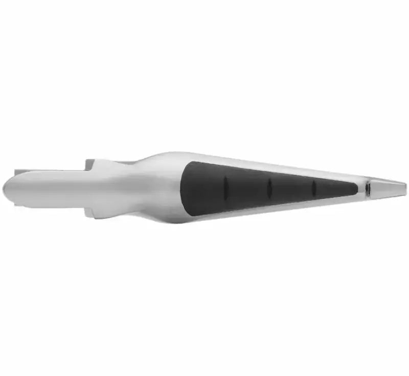 Silver metal spearhead with black grip for Kuryakyn ISO Levers Chrome 5736