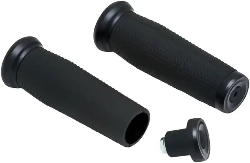 Black textured handlebar grips for Kuryakyn Thresher Grips Universal 7/8inch Black