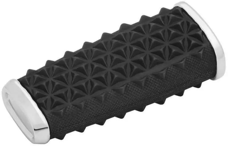 Textured black Kuryakyn Thresher shift peg with chrome ends for style and grip