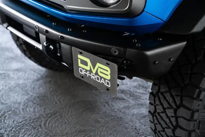 License Plate Relocation Kit Relocates To Driver’s Side of Front Bumper; Powder Coated; Black; Steel - Truck &