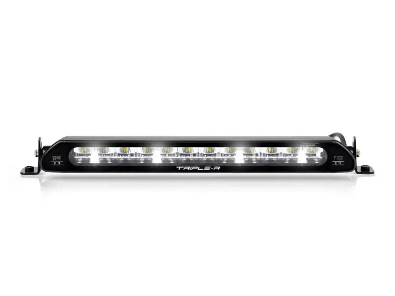 Sleek black LNR-PL-12 Triplerlight Linear-12 Elite LED bar with white lights