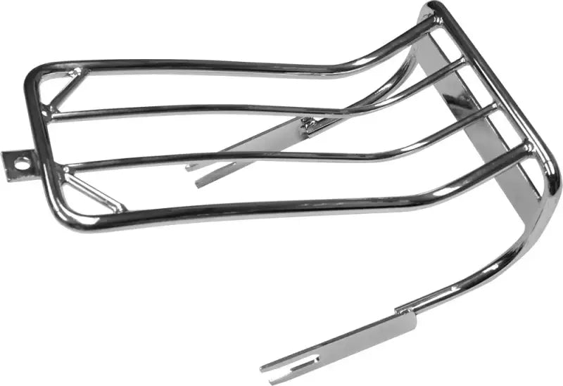 Chrome luggage rack on Bobtail Fender for a sleek look in your bike setup