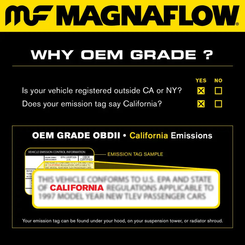 MagnaFlow Conv Univ 2.25in Inlet/Outlet Center/Center Round 3in Body L x 5in W x 8.75in Overall L - 51655