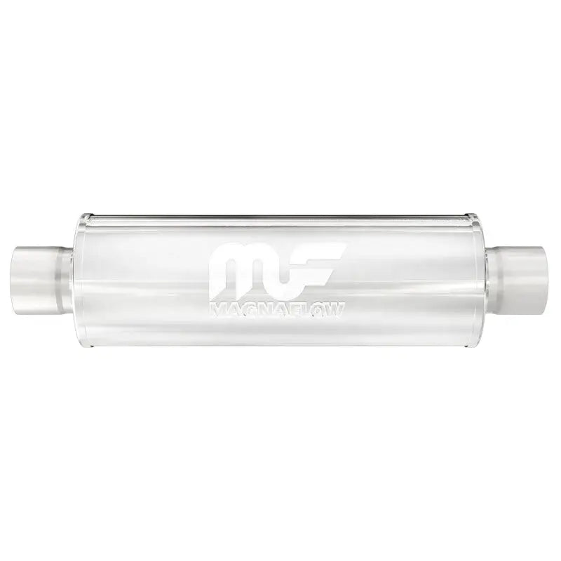 Silver muffler for MagnaFlow Muffler Mag SS 14X6X6 2.5 C/C boat truck SUV
