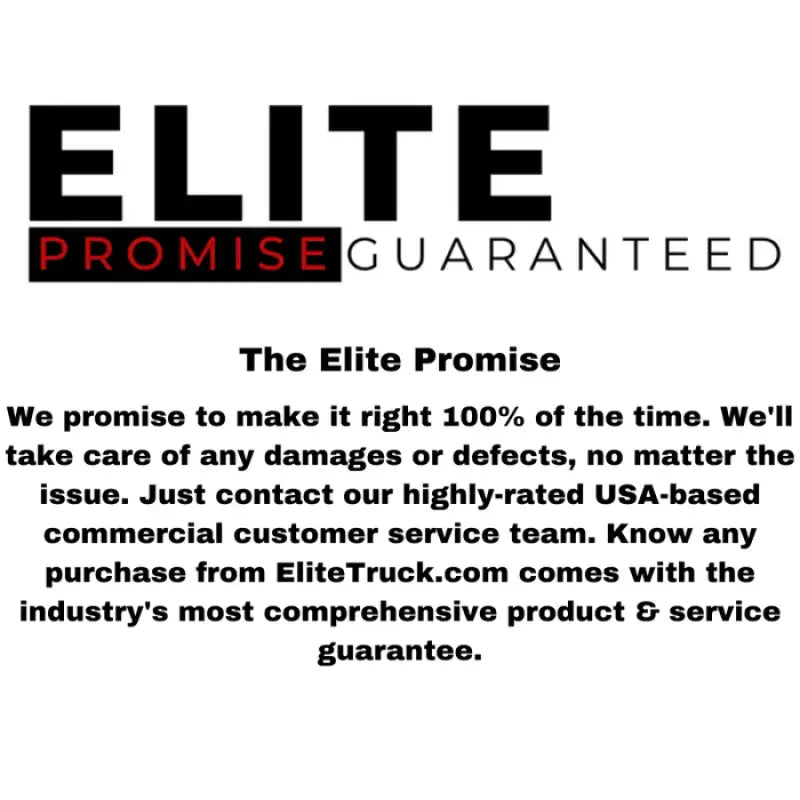 Fab Fours winch mount with elite promise logo in bold black and red