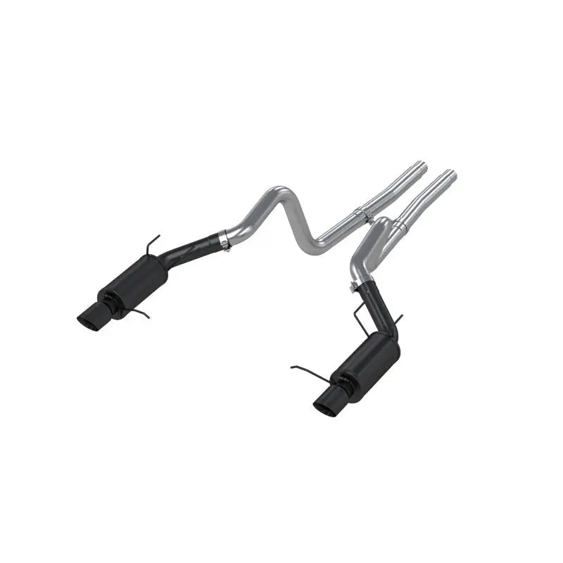 MBRP 11-14 Ford Mustang GT 5.0L 3in Cat Back Dual Split Rear Street Version 4in Tips - Black - Truck & Automotive