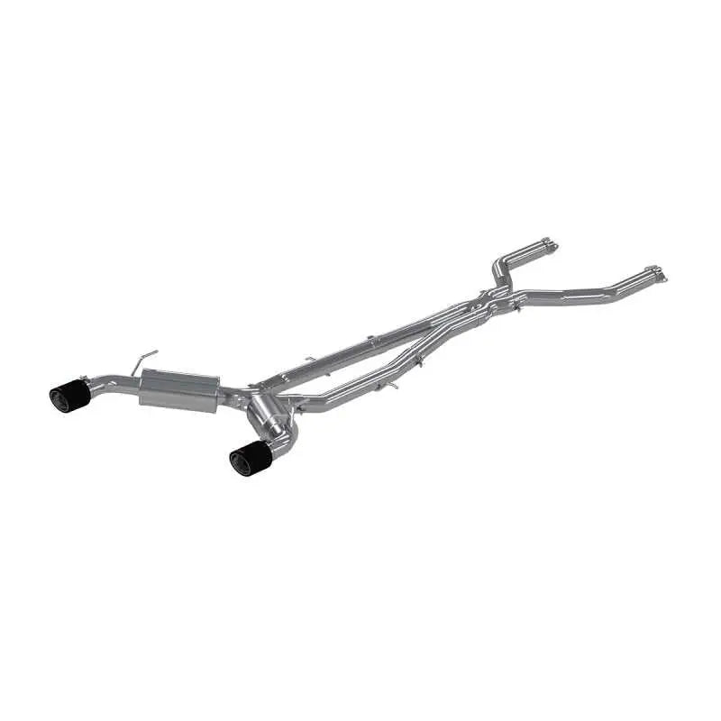 MBRP 16-19 Infiniti Q50 3.0L FWD/AWD 3in Cat Back w/ 4.5in OD Carbon Fiber Tips - T304 - RV and Auto Parts
