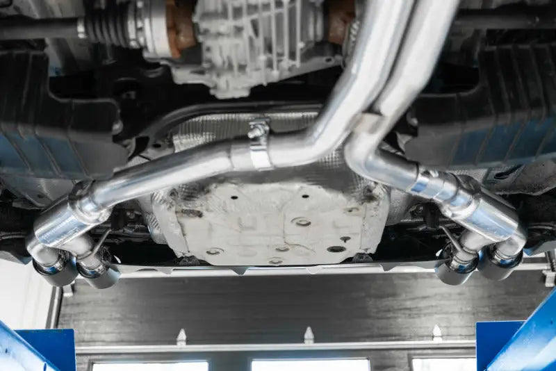 MBRP 18-21 Audi S5 Coupe/S4 Sedan T304 SS 2.5in Cat-Back Quad Rear Exit Exhaust - Carbon Fiber Tips - Truck & Automotive