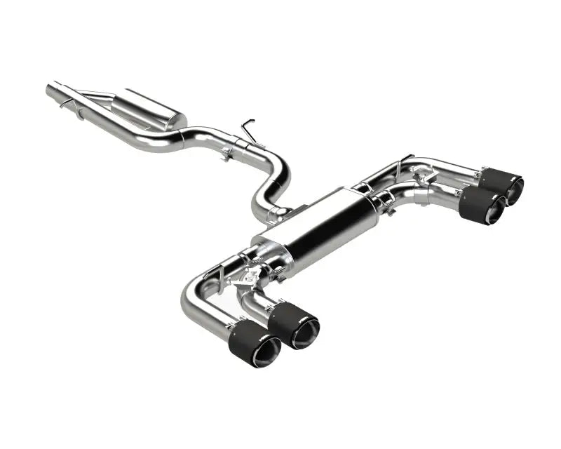 MBRP 2022 Volkswagon Golf R MK8 T304 Stainless Steel 3in Cat-Back Quad Rear Exit- Carbon Fiber Tips - Truck & Automotive